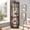 Cherry, variant on Leumius Glass Cabinet Lighted Corner Cabinet Corner Display Curio Cabinet, Glass Display with Light(Included)Bar Cabinet,Wine Cabinet with Adjustable Glass Shelves for Home Decor Oak