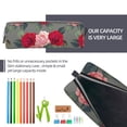 thumbnail image 5 of Vsdgher Rose Flowers Leather Pencil Case, Makeup Pouch, Zipper Pouch for Daily Essentials, Storage Organizer, Cosmetics and Stationary Bag, 5 of 7