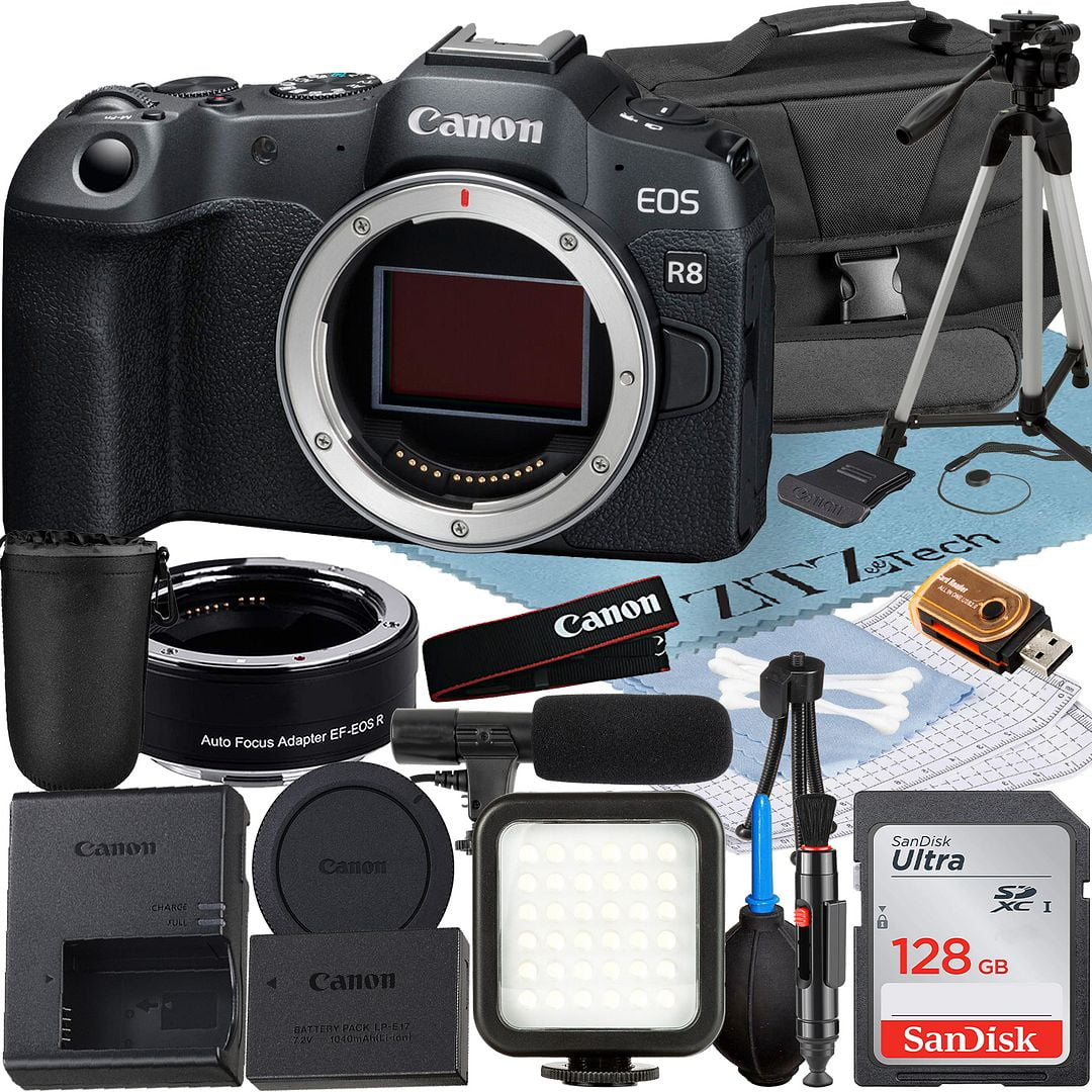 Canon EOS R8 Mirrorless Camera (Body) with SanDisk 128GB Memory