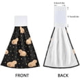 thumbnail image 4 of SKYSONIC 2 PCS Hanging Hand Towels,Capybara Hand Dry Towels for Kitchen & Bathroom,Hanging Towel Set with Hanging Loop, 12"x17", 4 of 6