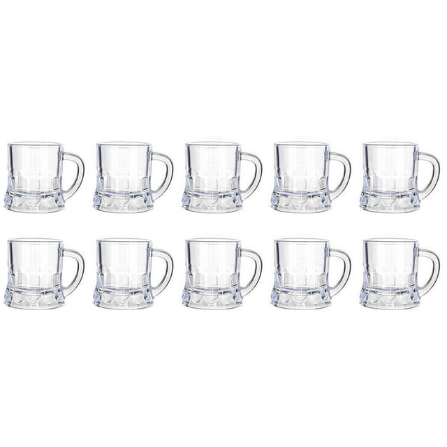 FurNest 10x Mini Chopes à Bière Verres à Shot Chopes à Bière en Plastique Chope à Bière Dégustation