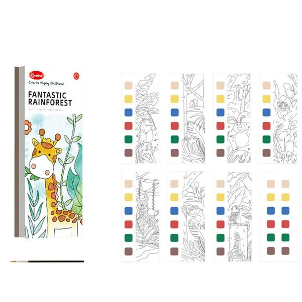 Foaenda Watercolor Books for Kids Watercolor Paint Bookmark Kit