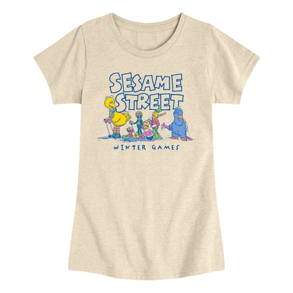 Sesame Street - Winter Games Girls' Fitted Short Sleeve Graphic T-Shirt