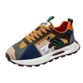 thumbnail image 2 of AUDeals Men's Color Block Sneakers, Retro Canvas Shoes with Thick Sole and Casual Comfort for Walking and Tennis (A, 7.5), 2 of 9