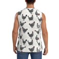 thumbnail image 4 of Balery Funny Chicken Camisetas sin mangas para hombre, absorbe la humedad y protege contra el mal olor.-Small, 4 of 7