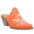 thumbnail image 2 of Dingo Womens Wildflower Floral Embroidered Round Toe Mules  Boots Shoes, 2 of 5