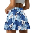thumbnail image 4 of Yuyamidu Blue Hibiscus Tennis Skirts for Women Quick Drying High Waisted Golf Skort with Shorts Casual Activewear with Pockets Size XL, 4 of 7