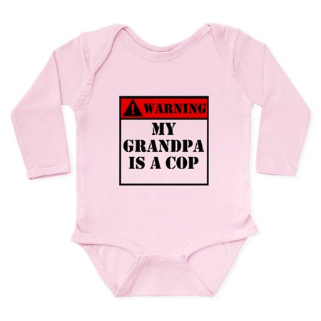 

CafePress - Warning My Grandpa Is A Cop Body Suit - Long Sleeve Infant Bodysuit