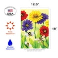 thumbnail image 2 of Toland Home Garden Zinnia Flight Flowers Flower Flag Double Sided 12x18 Inch, 2 of 5