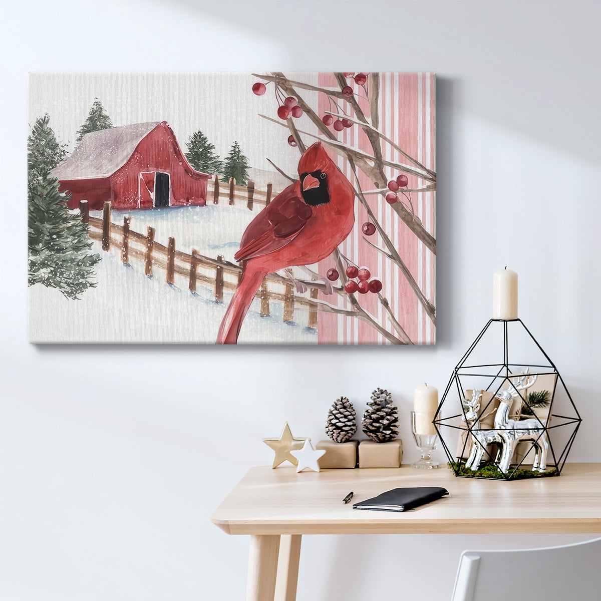 Winter Cardinal Collection A- Gallery Wrapped Canvas