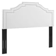 thumbnail image 6 of Modway Adelaide Performance Velvet Queen Platform Bed in White, 6 of 10