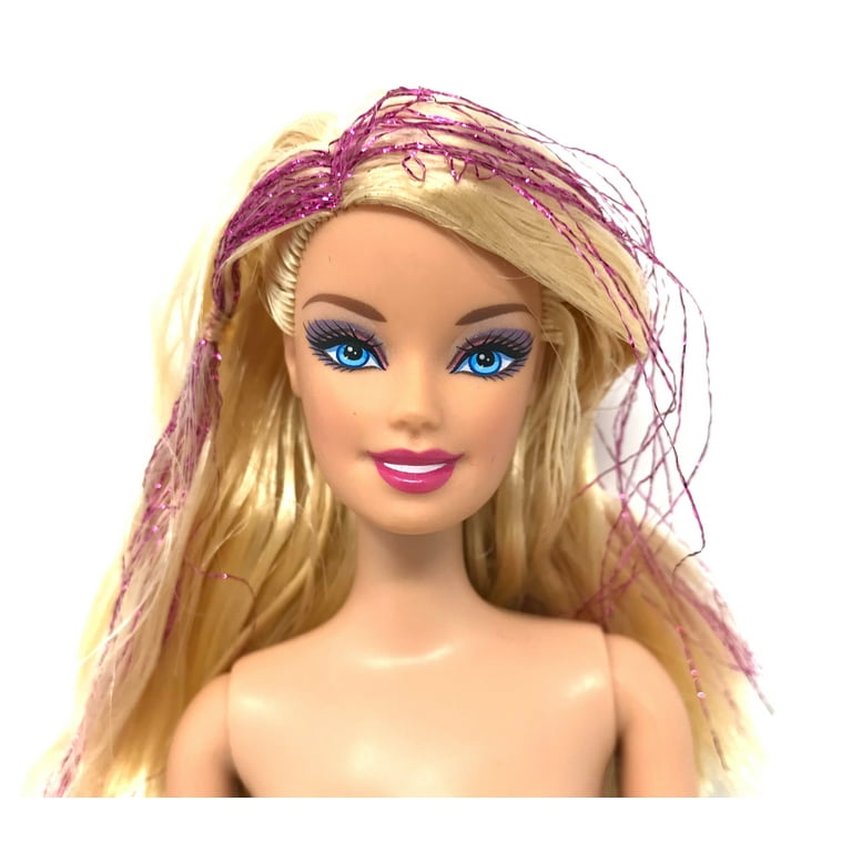 Blonde Barbie Doll Porn - Nude Barbie Doll Blue Eyes Pink Lips Blond W Pink Highlights #240 -  Walmart.com