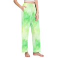 thumbnail image 2 of Dailycode Women's Pajama Pants Wide Leg Lounge Pj Bottoms With Pockets Light Pastel Watercolor, 2 of 7