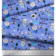 thumbnail image 2 of Soimoi Rayon Fabric Planet,Rocket & Astronaut Animals Cartoon Print Fabric by Yard 42 Inch Wide, 2 of 3