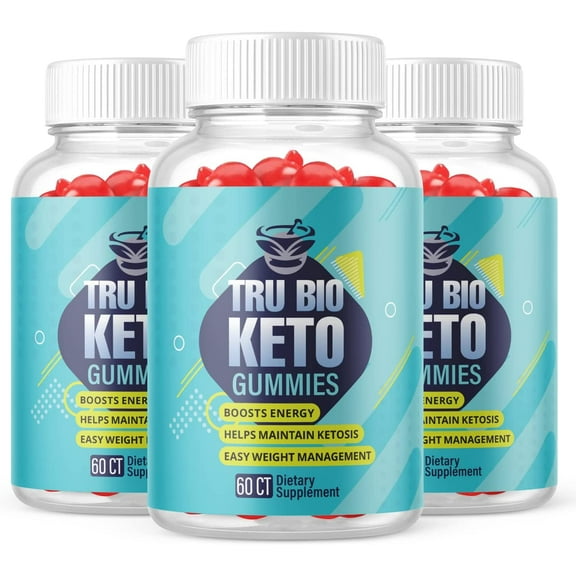 (3 Pack) Tru Bio Keto ACV Gummies - Supplement for Weight Loss - Energy & Focus Boosting Dietary Supplements for Weight Management & Metabolism - Fat Burn - 180 Gummies