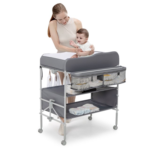 Coelon Portable Baby Changing Table, 4in1 Folding Diaper Changing