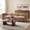 Mocha, variant on Christopher Knight Home 111" Modern Curved 3-Seater Sofa, Low Profile Upholstered Couch, Mocha