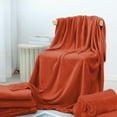 thumbnail image 5 of Ameha Fleece Blanket Bulk Pack of 18 For Wholesale, Wedding Guests, Favors, Homeless Adult Washable Winter Blanket Warm Cozy 50x60 Throw Rust, 5 of 11