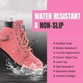 thumbnail image 7 of Steel Toe Boots for Women - Pink - 7.5M | Waterproof Women's Fusion Work Boots | Leather Work Boots | Rugged Goodyear Welt Construction | Oil Resistant Outsoles & Cushioned Insoles, 7 of 7