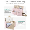 thumbnail image 5 of BAGSMART Garment Bags for Travel for Women, Convertible Garment Duffel Bag Suit Bag, 2 in 1 Puffy Garment Bags for Hanging Clothes, Carry on Travel Duffle Bag Combo with Shoe Compartment, Camel, 5 of 8
