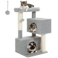 thumbnail image 4 of PAWZ Road 31.5" Modern Cat Tree Tower with Dual Large Condos for Kitten ＆ Medium Size Cat Gray, 4 of 10