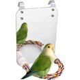 thumbnail image 1 of 7 Inch Bird Mirror with Rope Perch for Parrot Cage, Swing, Toys, 1 of 5