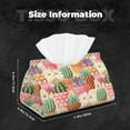 thumbnail image 6 of Lsque Succulent And Cactus Printed Long Tissue Box Cover Holder, Facial Paper Organizer Dispenser,Triangle with Bottom Belt, PVC Leather Decorative Organizer, 6 of 9