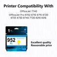 thumbnail image 7 of Yellow 952XL Ink Cartridge 1 Pack Replacement for HP OfficeJet Pro 8710 8730 7720 8210 8216 Printer(L0S67AN), 7 of 7