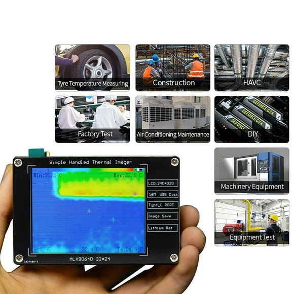 2.8 inch LCD handheld infrared thermal imager camera heating -40℃-300℃