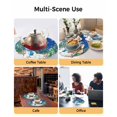 thumbnail image 2 of 15 Inch Round Placemats Set of 6, Blue Christmas Non Slip Heat Insulation PP Table Mats, Xmas Snowman Pine Trees Elk Snowflake Washable Place Mats for Kitchen Dining Party Table Decor, 2 of 7