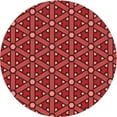 thumbnail image 1 of Ahgly Company Machine Washable Indoor Round Transitional Grapefruit Red Area Rugs, 6' Round, 1 of 7
