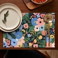 thumbnail image 5 of Pioneer Flower Floral Print Pattern Summer Placemats Table Placemats Set Of 4-Linen Kitchen Washable Placemats Table Mats 12x18 Inch Non-Slip Heat Resistant, 5 of 5