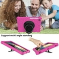 thumbnail image 5 of Allytech Silicone Case Compatible with Apple iPad 9.7" 6th 5th Gen / iPad Air 2/ iPad Air 1, Kickstand Feature EVA Rubber Hand Strap Shoulder Strap Kids Friendly Shockproof Case Cover, Rose, 5 of 6
