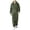 Army Green, variant on Men Artificial Wool Long Sleeve Pajamas Casual Solid Color Zipper Loose Hooded Jumpsuit Pajamas Casual Winter Warm Rompe 1 Piece Suit On Sleepwear