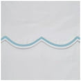 thumbnail image 4 of 400 Thread Count White Cotton Sateen Hotel Stitch Duvet Cover in Scalloped Embroidery Twin/TwinXL Light Blue Border, 4 of 5
