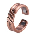 thumbnail image 2 of Anillo magnético de cobre antiguo puro con energía magnética, creativo, personalizado, abierto, pulsera., 2 of 3