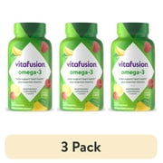 (3 pack) vitafusion Omega-3 Gummy Vitamins, Berry Lemonade Flavor Heart Health Vitamins(1), 120 Count