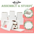 thumbnail image 4 of 9 Pcs Cake Box, Tall Cake Boxes with Window in 3 Sizes 12x12x12 10x10x10 8x8x8 Inches, Bakery Boxes Disposable Carrier Take Out Container, 2 or 3 Tier for Birthday Christmas, 4 of 7