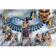 Kobe Bean Bryant Angel Wings Collage 36x24 Sports Art Print Poster Basketball
