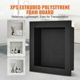 thumbnail image 3 of KFFKFF Niche de Douche Prête pour les Carreaux, 16 Pouces x 16 Pouces, Rangement à une Tablette, Niche d'Angle Carré à Insérer dans le Mur, Scellée pour la Protection, Rangement Contemporain pour Savon pour Douche Salle de Bain, Noir, 3 of 9