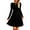 Black, variant on PRETTYGARDEN Women's Spring Fall Short Dress Ribbed Knit Crewneck Long Sleeve A Line Flowy Casual Elegant Going Out Dresses