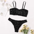 thumbnail image 2 of (2-Pack) Rinsvye Frilled Lace Ladies Woman's Sling Satin 4 Cute Set for Women, 2 of 6