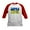 Red/White, variant on CafePress - Distressed, 80S Style, Ukraine, Ghost Of Kyiv, Zel - Kids Cotton Baseball Jersey, 3/4 Sleeve Shirt