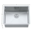 thumbnail image 2 of DAX Single Bowl Undermount Kitchen Sink - 23" x 18" - 18G - R10, Stainless Steel, No Accessories Included, 2 of 4