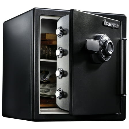 SentrySafe SFW123CS Fire-Resistant and Waterproof Safe, Dial Combination Lock, 1.23 Cu. ft. Each
