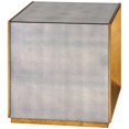 thumbnail image 5 of Home Square 20" Square Glass Top Accent End Table in Gold - Set of 2, 5 of 7