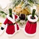 thumbnail image 4 of Wosthever Terciopelo Navidad botella de vino polvo vestido ropa con cinturón manga Universal Feliz Navidad decoración cubierta de comedor Kits de decoración para fiestas Vestido de camiseta Wosthever HA070138-02B, 4 of 6