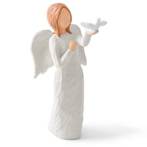 thovorrnl Guardian Angel Figurines with Dove, Resin Angel Statue Sympathy Gifts for Loss of Loved One, Easter Holiday Tabletop Home Decoration