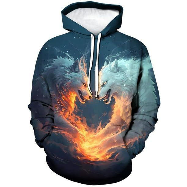 WILLBEST Sudadera con Capucha con Estampado De Animales Genial para Uso Informal, Elegante Sudadera con Capucha Cómoda y para Uso Diario. Mediana