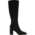 thumbnail image 6 of Sam Edelman Faren Black Suede Squared Toe Block Heeled Knee High Fashion Boots (Black Suede, 11), 6 of 6